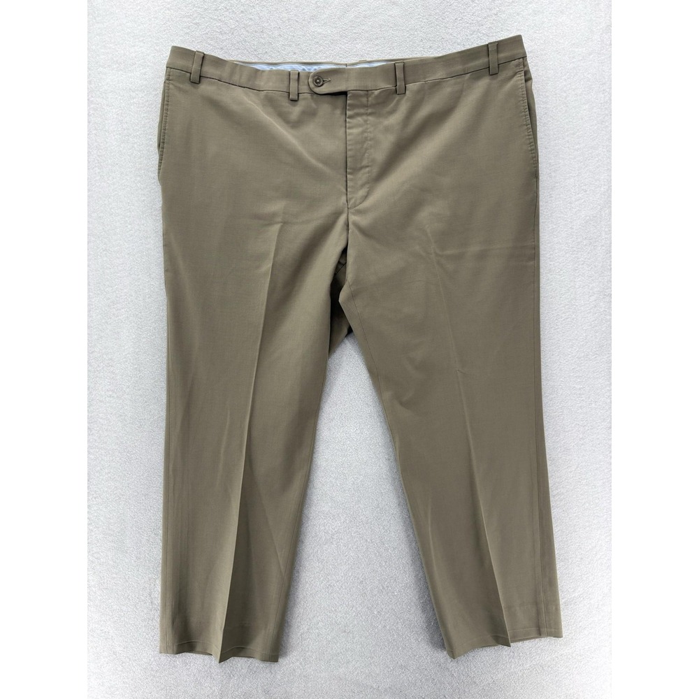 Riviera Traveler Dress Pants Mens 46x28 Beige Classic Fit Wool Stretch Business